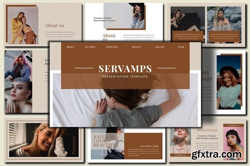 SERVAMPS Fashion Minimal - Powerpoint, Keynote and Google Slides Templates