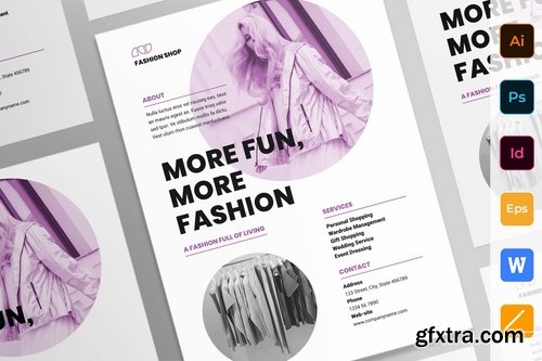 Fashion Shop Poster Flyer Business Card Brochure Bifold Trifold