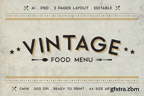 Vintage Food Menu