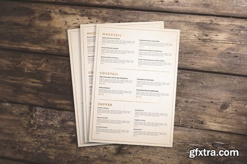 Clean & Classic Menu