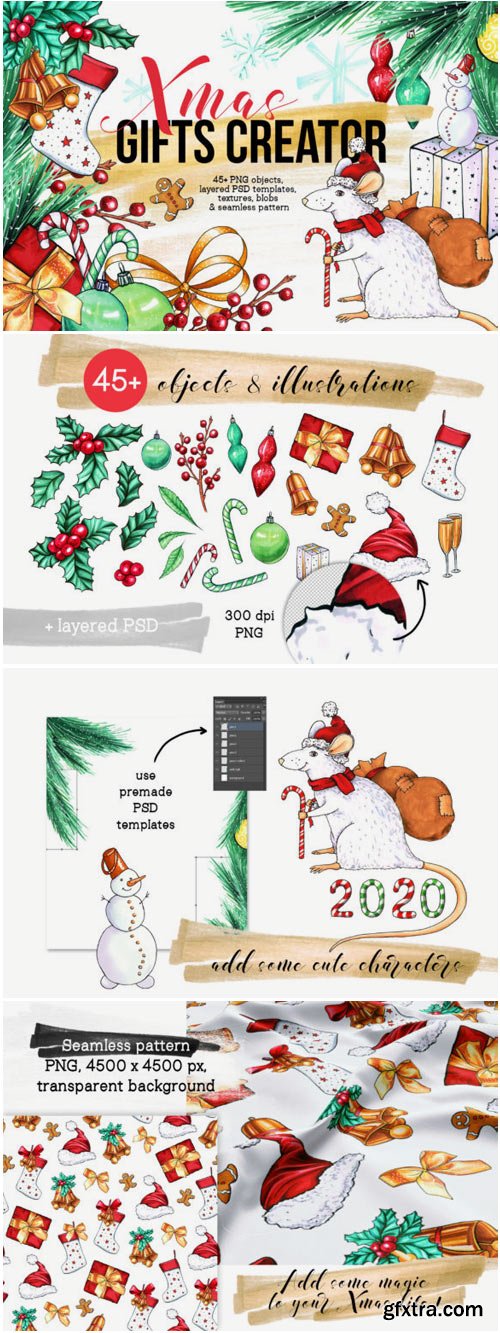 Xmas Gifts Creator - 2020 Clipart 1464885