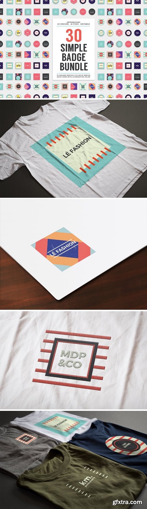 30 Simple Logo Badge Bundle