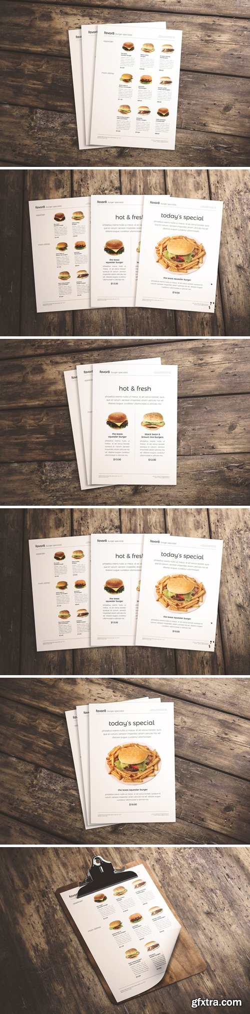 Burger Menu Set