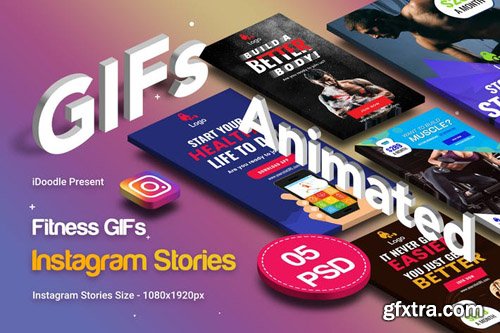 Animated GIFs Gym & Fitness Instagram Stories - 3F97MLY