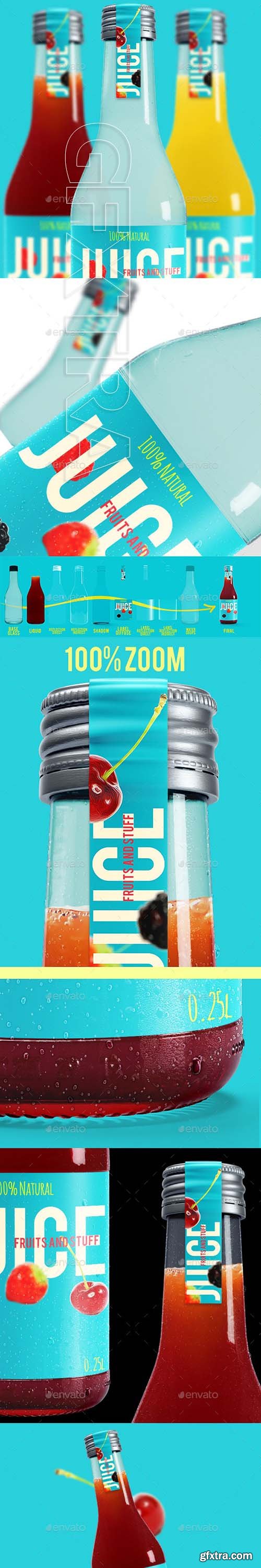 GraphicRiver - Juice Glass Bottle Mockup 23849008