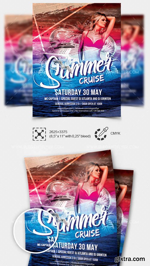 Summer Cruise V8 2019 Premium Flyer Template in PSD