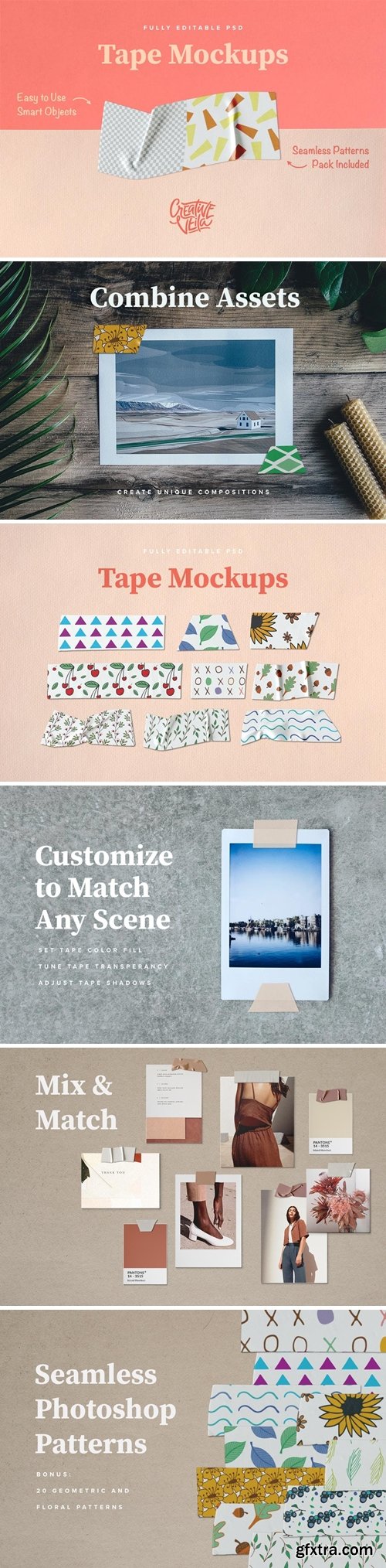 Washi Tape PSD Mockups