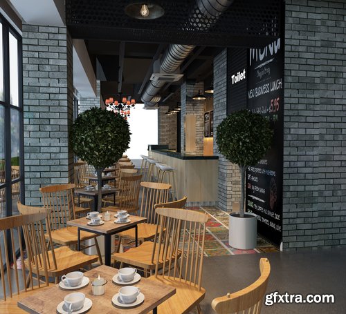 Cgtrader - 3D Model modern restaurant 3D model