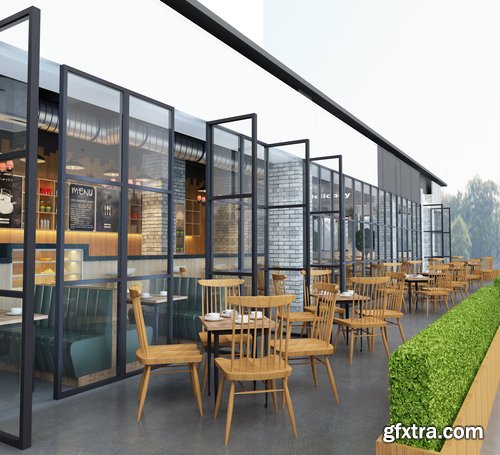 Cgtrader - 3D Model modern restaurant 3D model