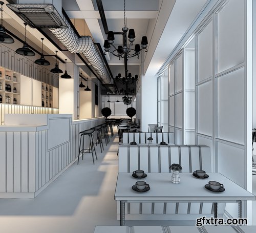 Cgtrader - 3D Model modern restaurant 3D model