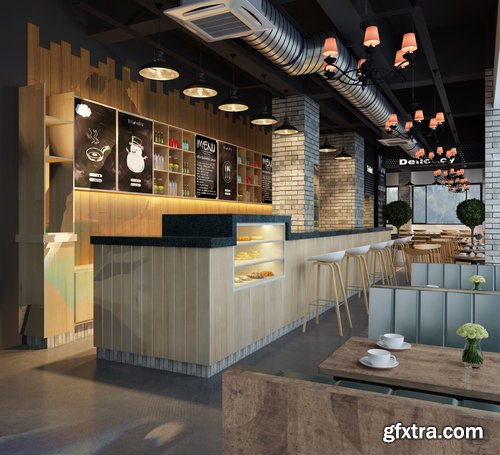 Cgtrader - 3D Model modern restaurant 3D model