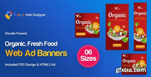 CodeCanyon - C52 - Organic, Fresh Food Banners GWD & PSD - 23899065