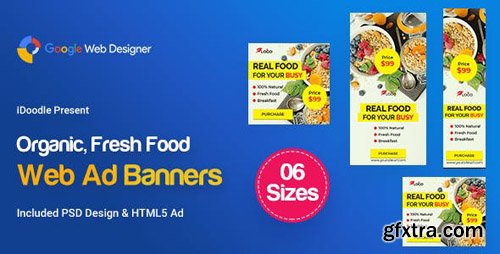 CodeCanyon - C53 - Organic, Fresh Food Banners GWD & PSD - 23899073