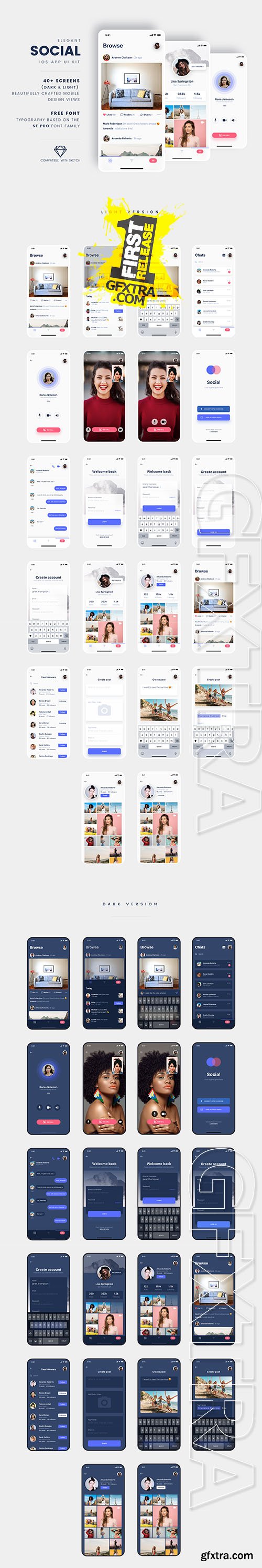 Social iOS App UI Kit