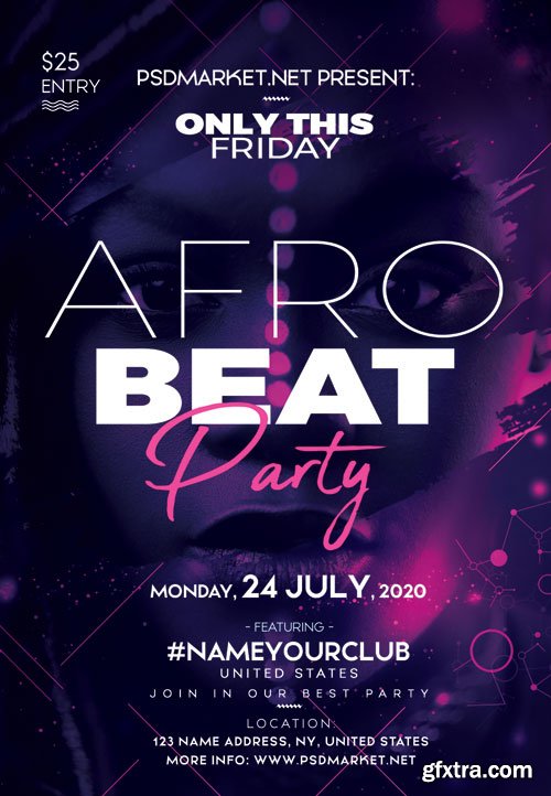 AFRO BEAT FLYER – PSD TEMPLATE