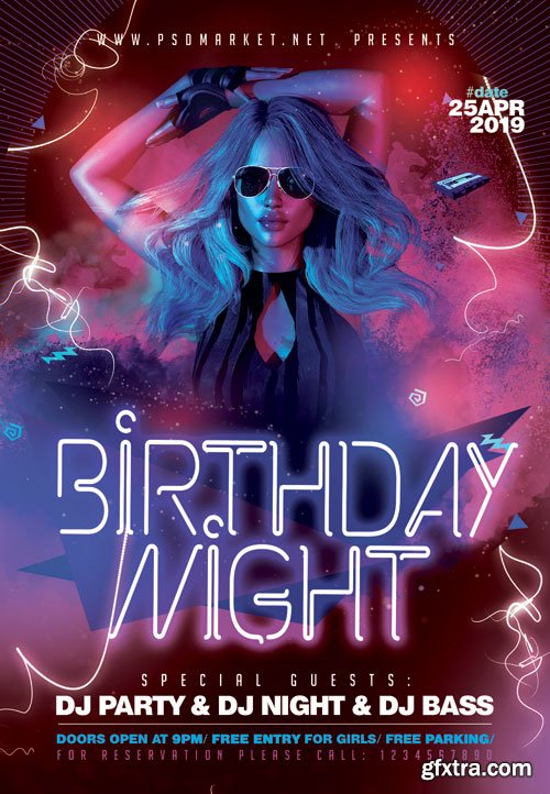 BIRTHDAY FLYER – PSD TEMPLATE