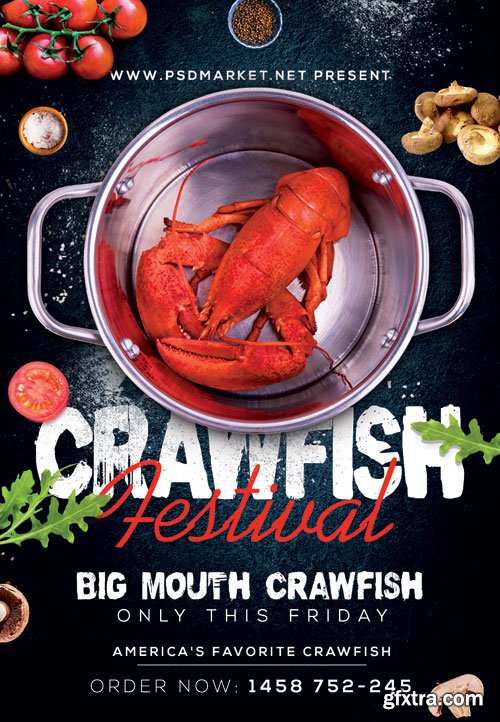 CRAWFISH BOIL FEST FLYER – PSD TEMPLATE