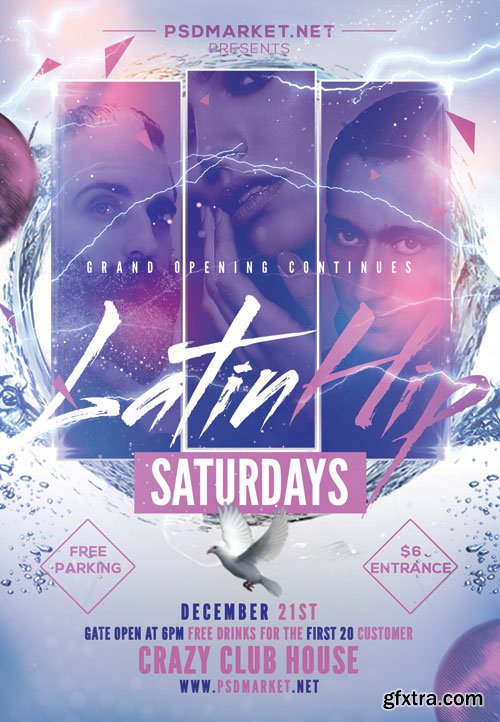 LATIN HIP SATURDAYS FLYER – PSD TEMPLATE