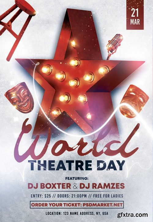 WORLD THEATRE DAY FLYER – PSD TEMPLATE