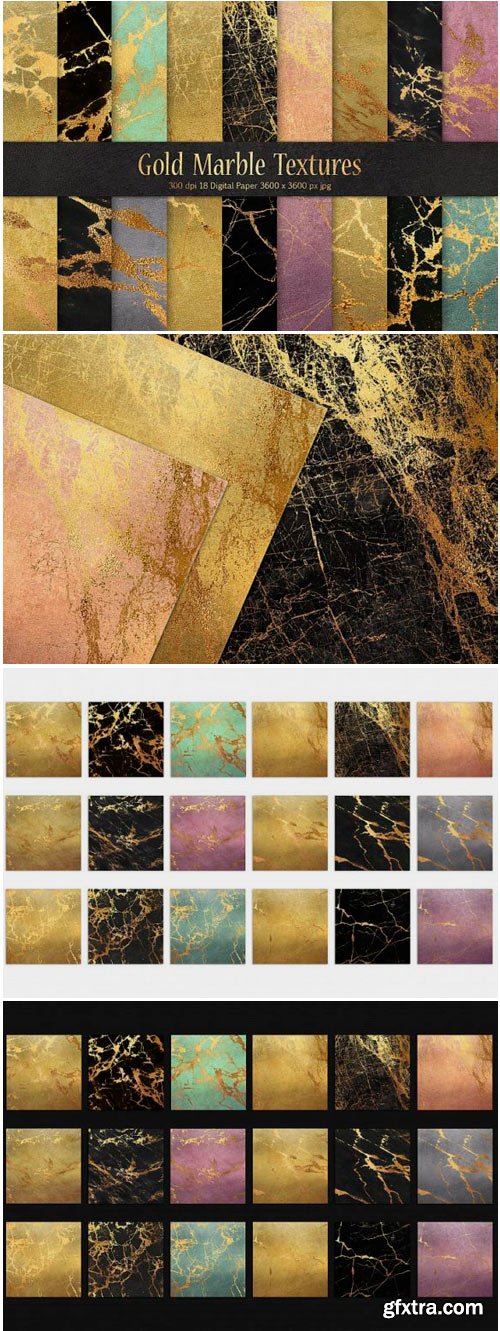 Gold Marble Digital Paper 1468673