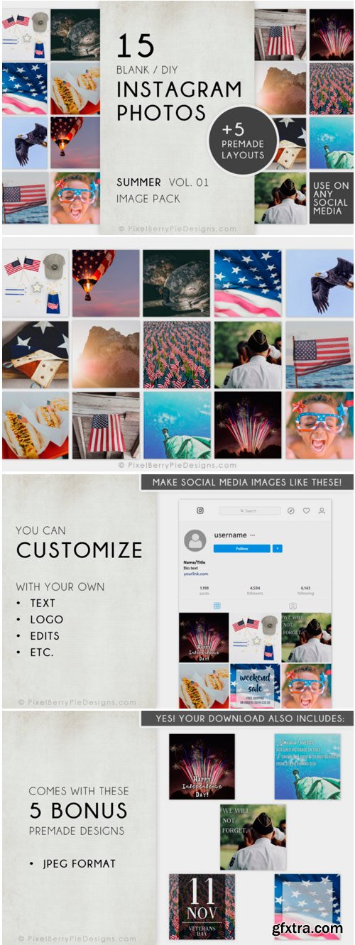 American Patriotic Instagram Photo Pack 1467742