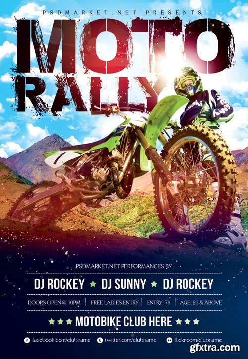 MOTO RALLY – PREMIUM FLYER PSD TEMPLATE