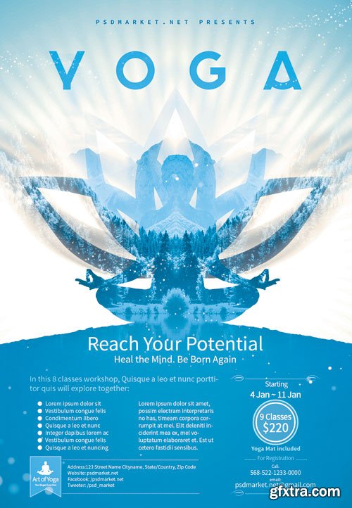 YOGA – PREMIUM FLYER PSD TEMPLATE