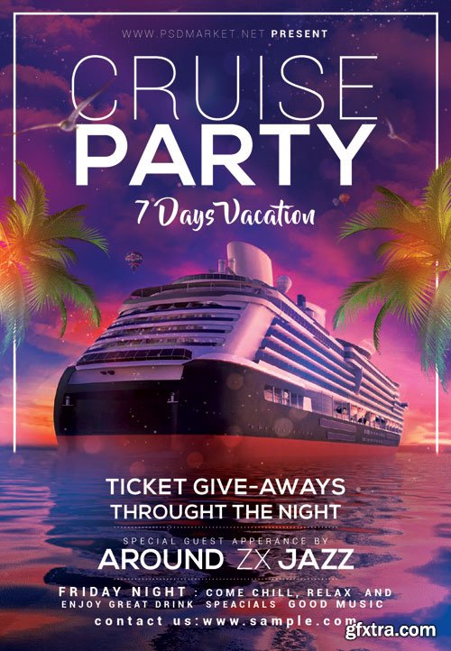 CRUISE VACATION – PREMIUM FLYER PSD TEMPLATE