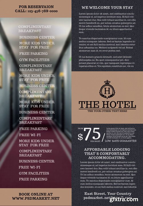 HOTEL – PREMIUM FLYER PSD TEMPLATE