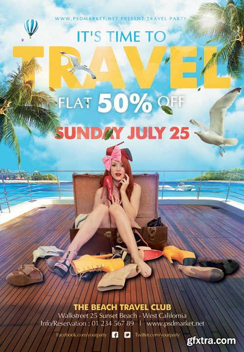 TRAVEL PARTY – PREMIUM FLYER PSD TEMPLATE