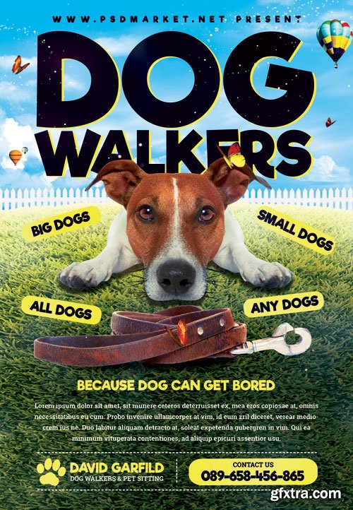 DOG WALKERS – PREMIUM FLYER PSD TEMPLATE