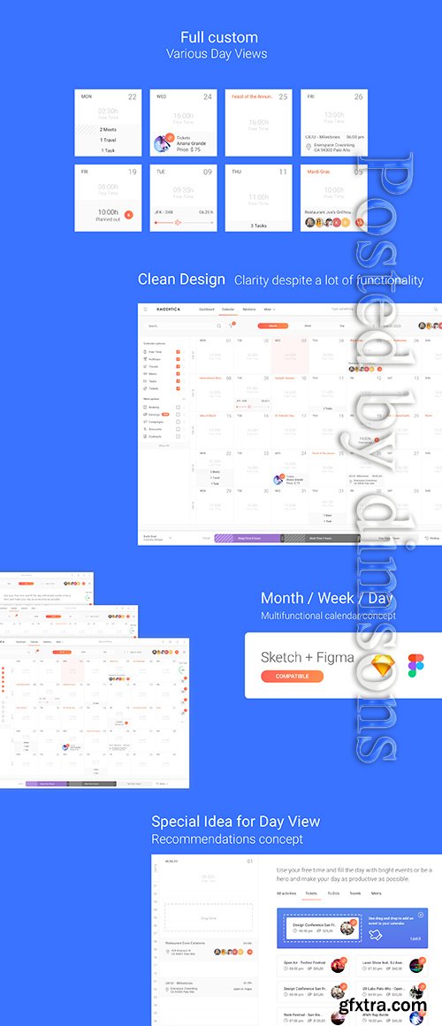 Multifunctional Calendar UI Kit