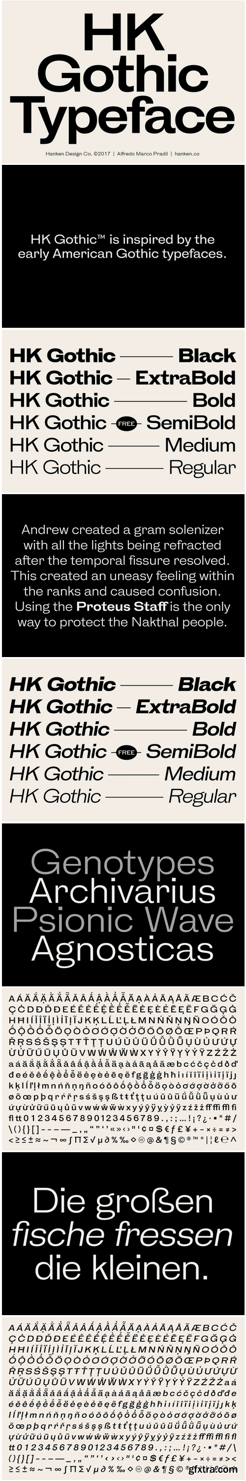 HK Gothic Font Family