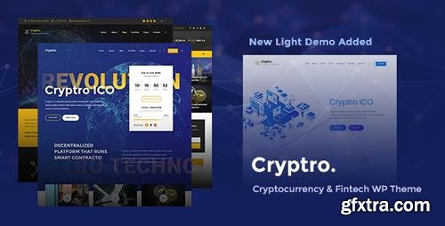 ThemeForest - Cryptro v1.3.2 - Cryptocurrency, Blockchain , Bitcoin & Financial Technology WordPress Theme - 21720716