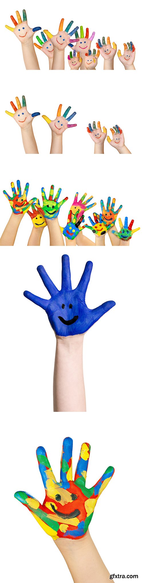 Colorful Child Hands-1 Isolated - 16xJPGs