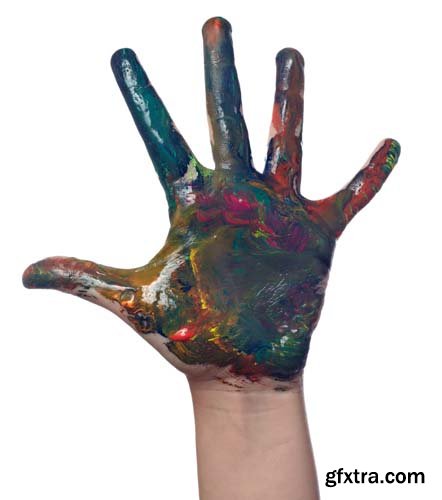 Colorful Child Hands-2 Isolated - 18xJPGs