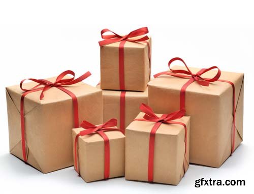 Colorful Gift Box Isolated - 15xJPGs