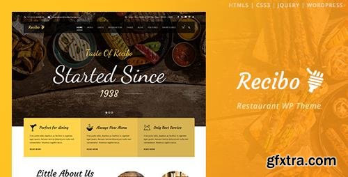 ThemeForest - Recibo v1.22 - Restaurant / Food / Cook WordPress Theme - 12025238