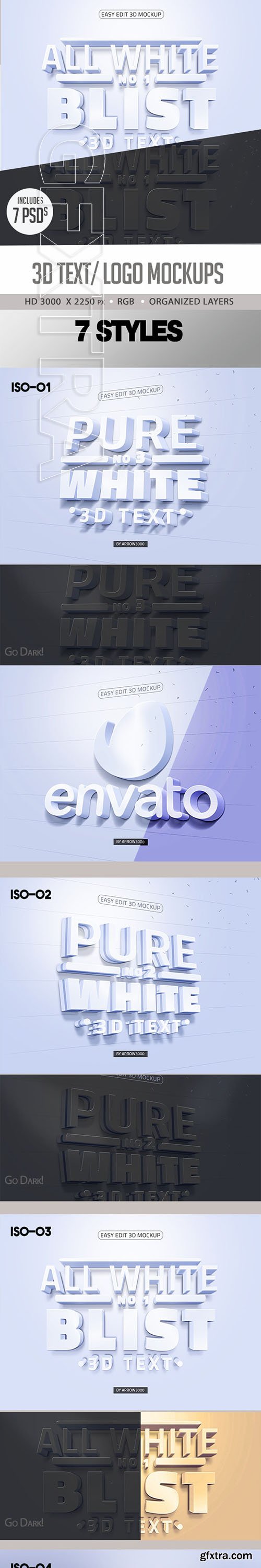 GraphicRiver - Pure White 3D Text Logo Mock up 23888803 » GFxtra