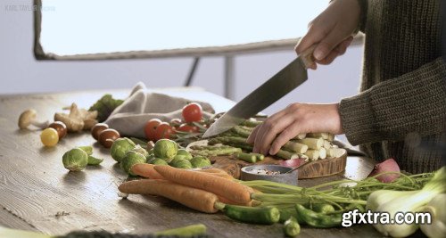 Karl Taylor Phorography - Lifestyle food photography: Chopping vegetables