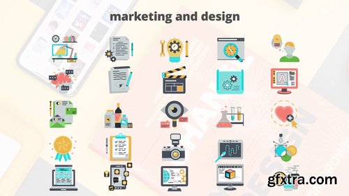 Marketing And Design – Flat Animation Icons 206726