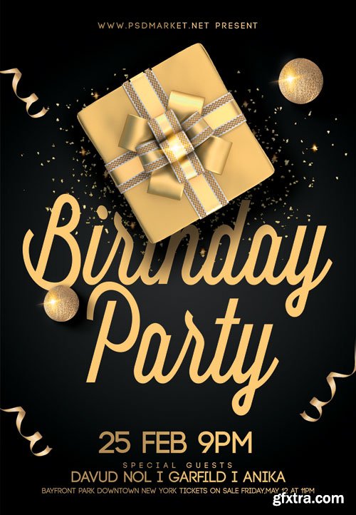 BIRTHDAY PARTY FLYER – PSD TEMPLATE