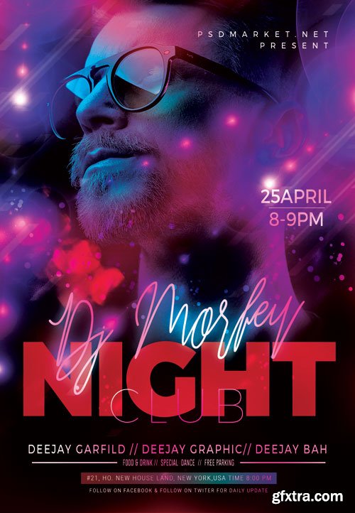 CLUB NIGHT EVENT FLYER – PSD TEMPLATE