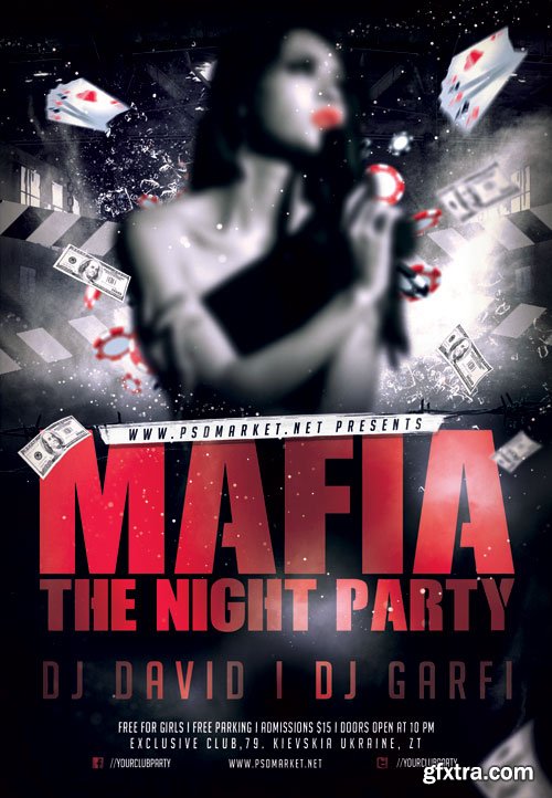 MAFIA NIGHT PARTY – CLUB FLYER PSD TEMPLATE