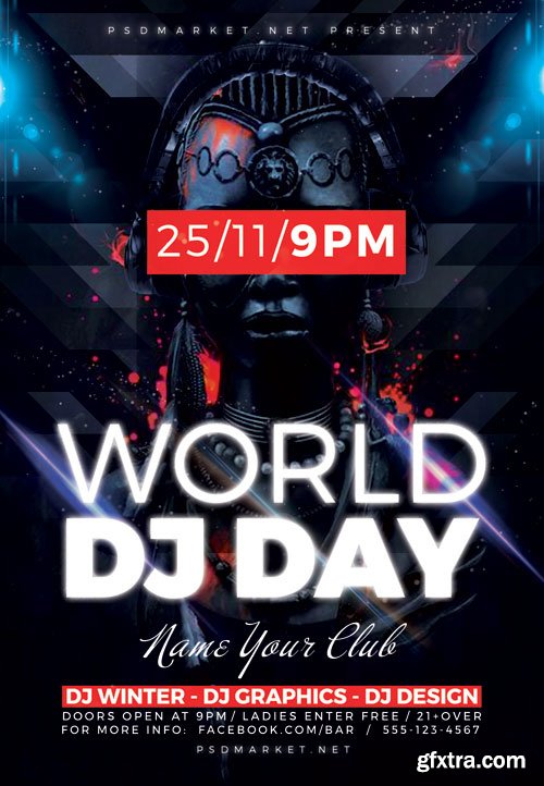 WORLD DJ DAY FLYER – PSD TEMPLATE