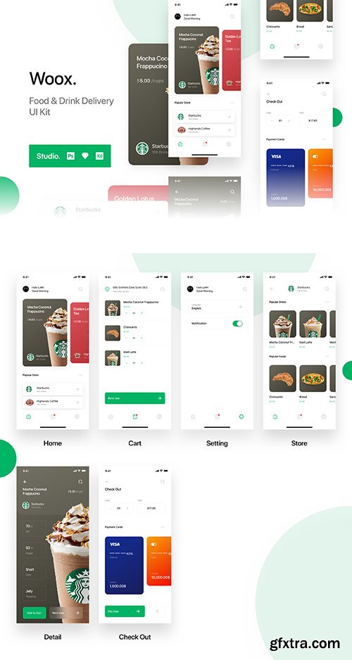 Woox - Food & Drink Delivexry UI Kit