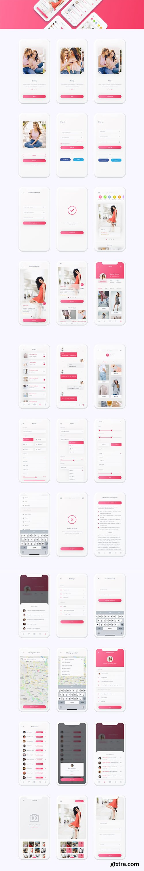 Caria - eCommerce App UI Kit