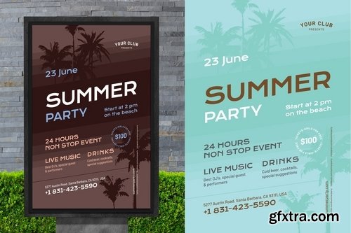 Summer Flyer Poster Template #4