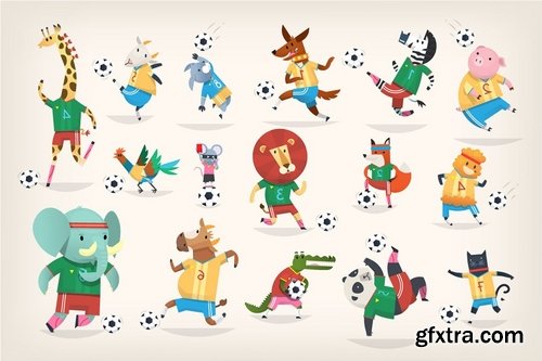 Animals Playing Football