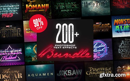 InkyDeals 200+ Photoshop Text Effects Bundle